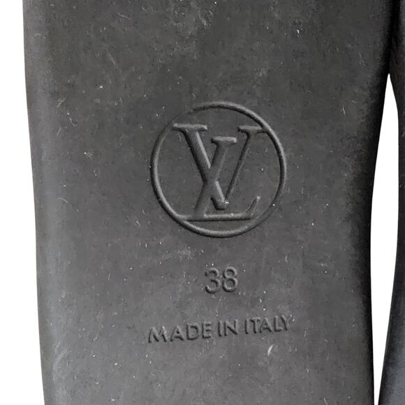 Louis Vuitton Monogram Canvas Sunbath Flat Mule Sandal Size 38 US 8 Brown Black - Picture 9 of 9